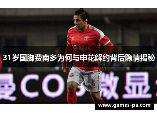31岁国脚费南多为何与申花解约背后隐情揭秘